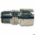 Dixon Dubl-Grip Holedall Re-Attachable Coupling, 1 in Nominal, NPT Swivel, Brass, Domestic H609